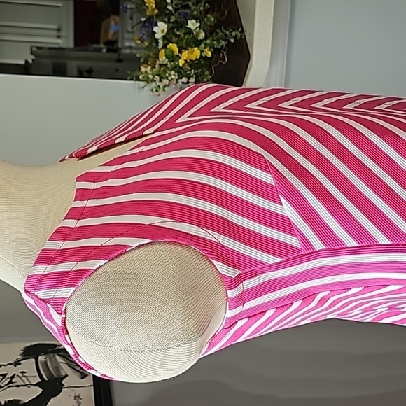 TALBOTS NWT pink‎ striped sleevless dress with V neck. GREAT FOR Vacation. - Picture 4 of 13